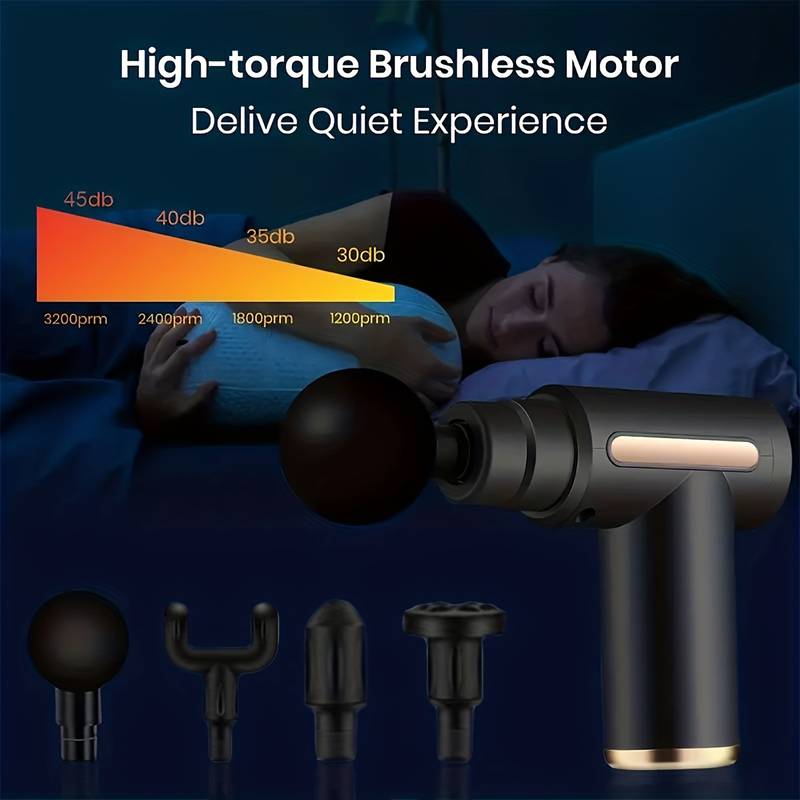 Massage Gun, Deep Tissue Muscle Handheld Percussion Massager, Suitable For Body, Back And Neck Pain, Ultra-compact And Elegant Design, High Torque Power Supply, Father's Day Gift For Dad