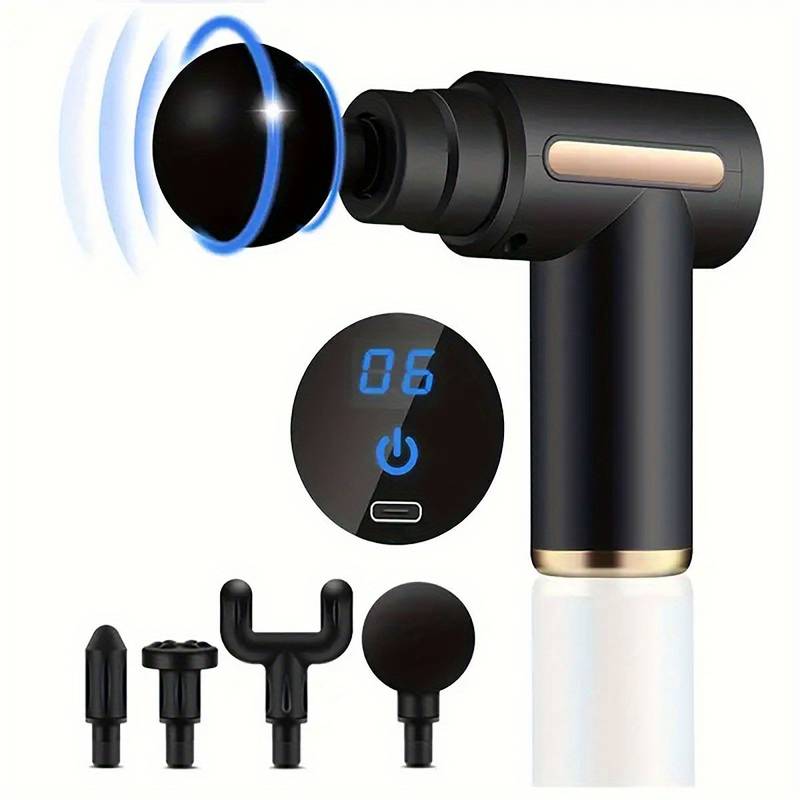 Massage Gun, Deep Tissue Muscle Handheld Percussion Massager, Suitable For Body, Back And Neck Pain, Ultra-compact And Elegant Design, High Torque Power Supply, Father's Day Gift For Dad